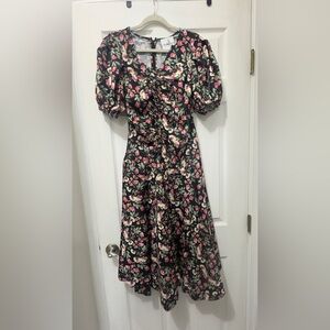 NWT Sam Edelman Floral Black Dress